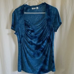 Cato Ladies Short Sleeve Shirt sz L Teal